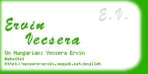ervin vecsera business card